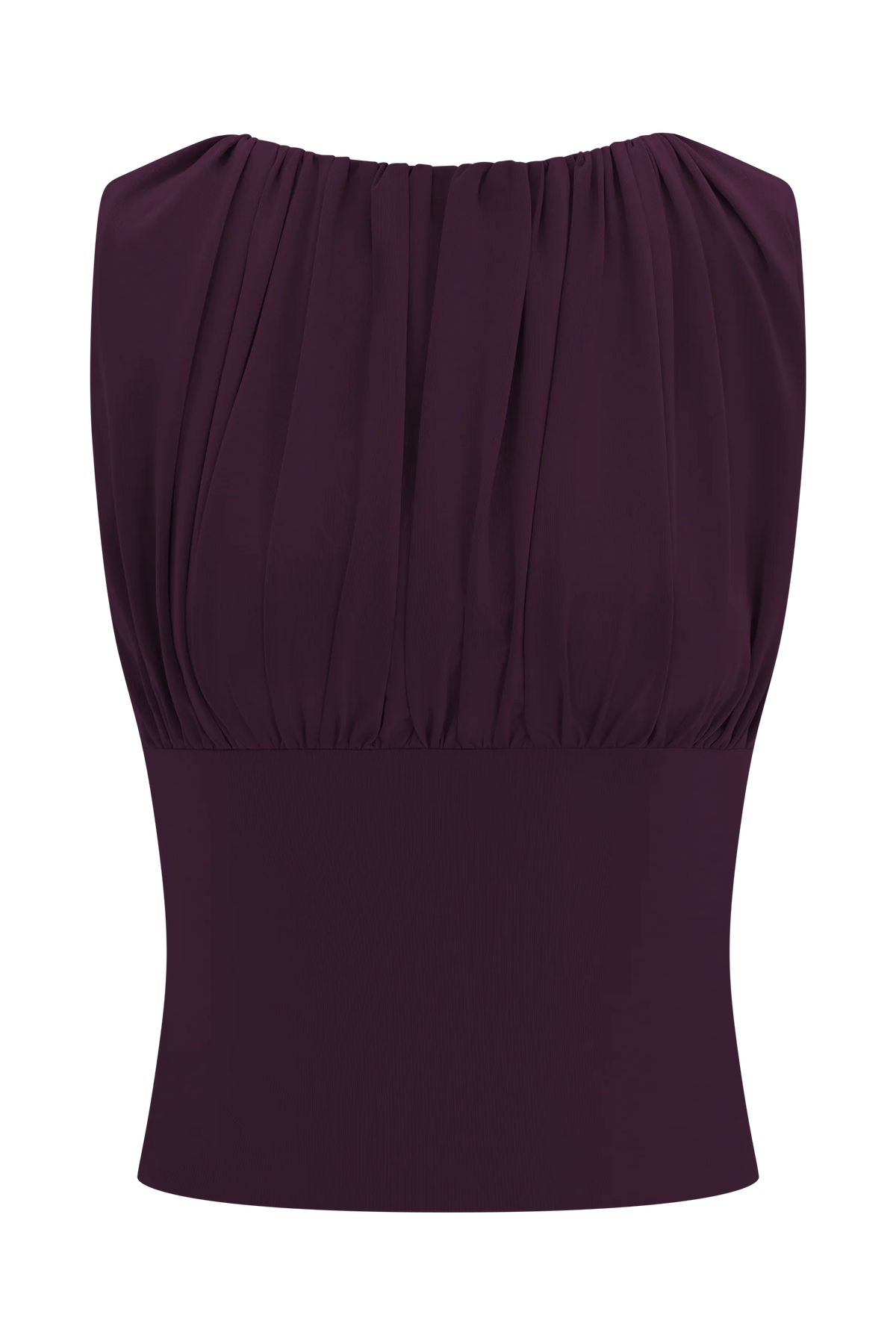 Erina Slinky Open Back Top - Aubergine