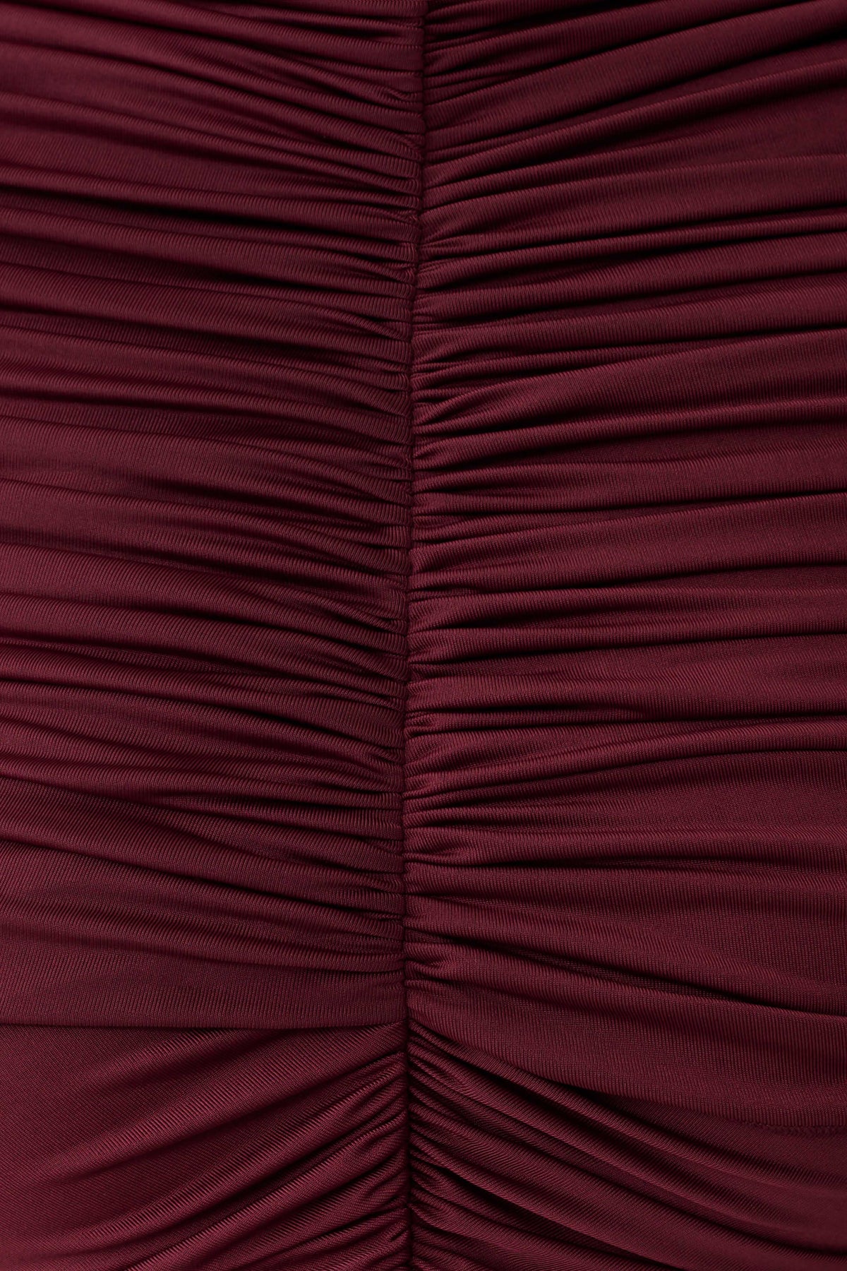 Linh Slinky High Neck Gathered Top - Mahogany
