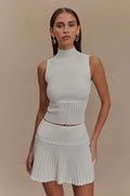 Indy Pointelle Knit Top - Ivory