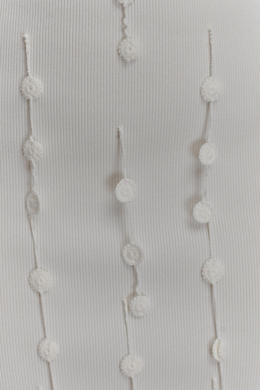 Tove Hand Knit Flower Mini Dress - White