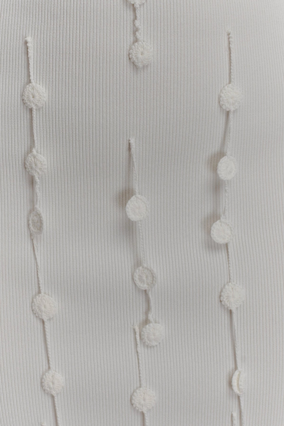 Tove Hand Knit Flower Mini Dress - White